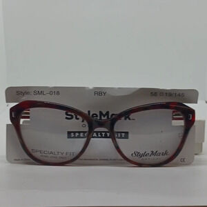 NWT WOMEN'S STYLE MARK EYEGLASS FRAMES SML-018 RUBY
